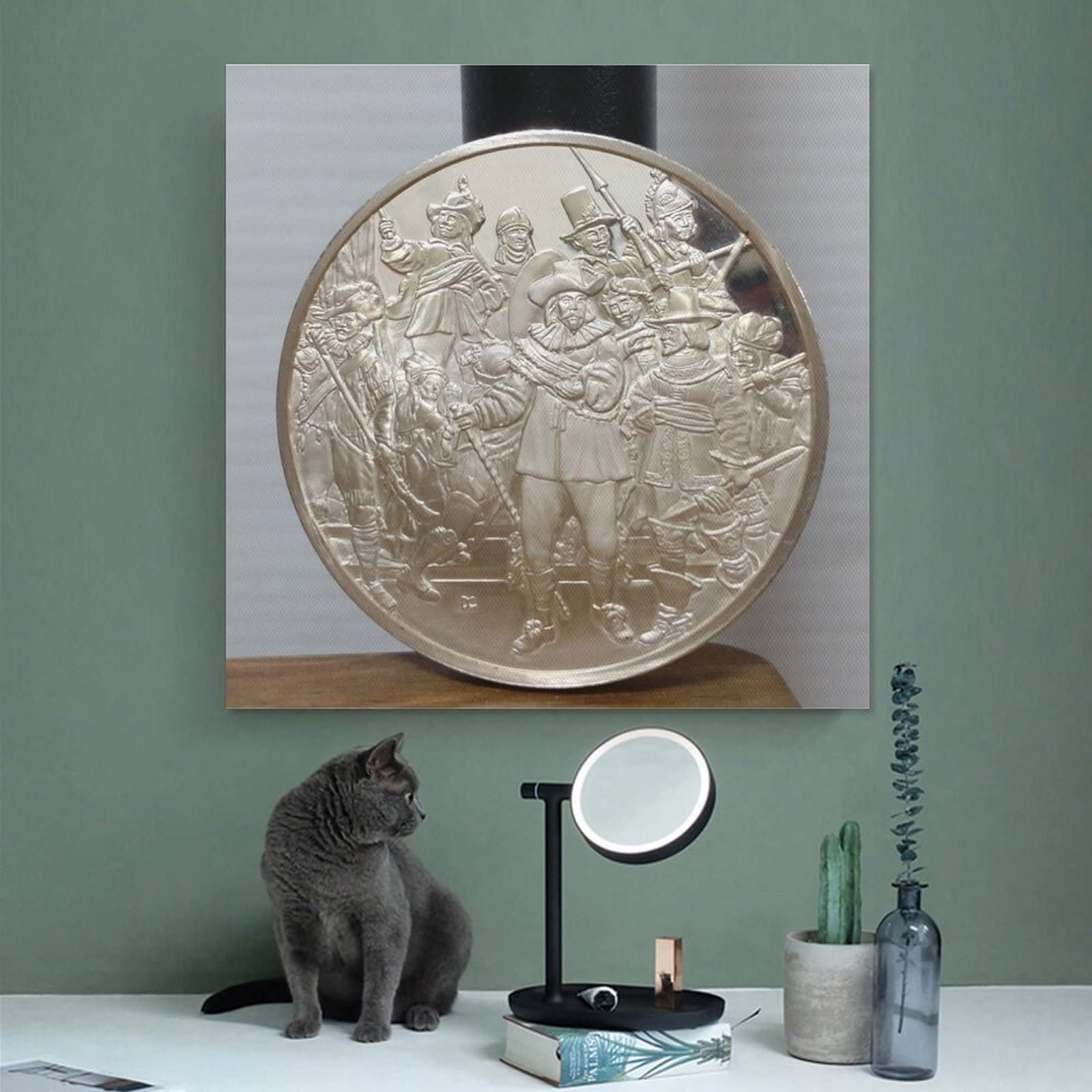 Amazon.co.jp: レア オランダ レンブラント ファン レイン 銀貨 シルバ